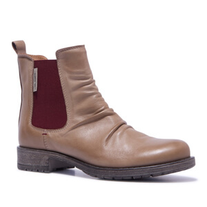 Carl Scarpa Cavalina Taupe Leather Ankle Boots